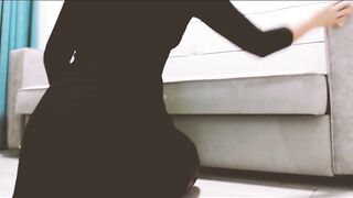 bad job and got a portion of cum on her ass