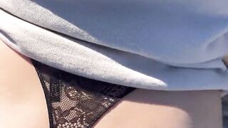 Beach adventure ends with hot outdoor sex! Amateur Milf!