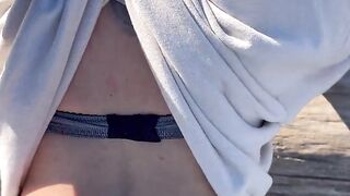 Beach adventure ends with hot outdoor sex! Amateur Milf!