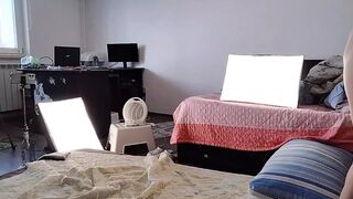 Sexy Mom Dances Naked Around the House. Sexy Brunette Does a Workout at Home Naked.