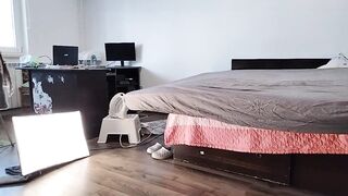 Sexy Mom Dances Naked Around the House. Sexy Brunette Does a Workout at Home Naked.