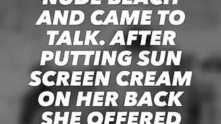 jerking off on the nude beach. Almost get caught.