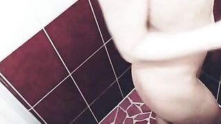 SHOWER- cute brunette small titties big ass