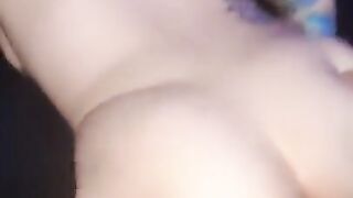 Blonde fuckdoll filled with PLUG and SLEEVE, used in doggy