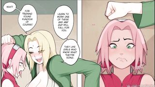 Tsunade ""Trains"" Sakura With Her Futa Cock Naruto Comic