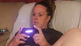 Secretary gets off of work and spreads her legs and shows off her thick juicy thighs and laughs