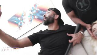 Nympho Kyra Sex takes a baseball bat up the ass before getting a nasty treatment by 5 big cocks with DAP 0% Pussy ,showing her prolapse pushing whipped cream, chocolate and milk enemas