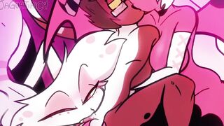 angel x oc x verosika FFM orgy bitch mommy hazbin hotel helluva boss femboy trap