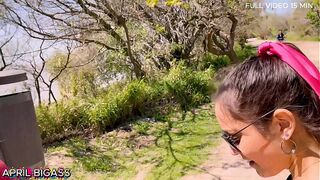 Threesome ,Two sluts thirsty for yellow piss, drink more than 3 liters in public, Argentinian National Park!!