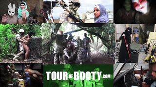 TOUR OF BOOTY - Arab Woman In Burkah Sucks Infidel's Big Cock