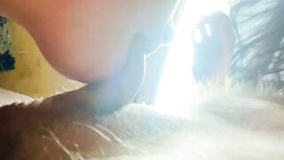 giving slow bj to his big dick