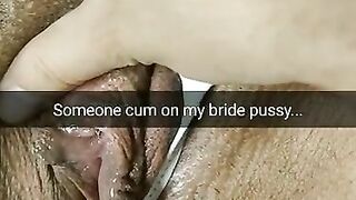 I found my hot bride with cum on her cheating  pussy!