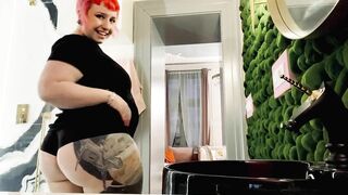 Proxy Paige playing with a banana